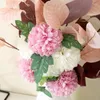 Decoratieve bloemen Unrovice 47 cm blauw wit kunstmatige zijden diy boeket Hydrangea chrysanthemum home party tafeld nepbloemarrangement