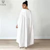 Sıradan Elbiseler Vazn 2024 En Kaliteli Tatlı Beyaz Genç Çöpler Tam Kollu Açık Dikiş Şifon Gömlek Kadınlar Uzun Gevşek