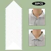 Bow Ties wypełniona pudełka naklejka na stojak na koszulkę Polo T-shirt stałe podkładki przeciwbólowe klejek przezroczysty trójkąt Tape koszulka schludne naklejki