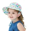 Caps chapeaux chapeaux de baignade pendant 0 à 8 ans Protection UV Couvre d'oreille Coupure de plage avec sangle de menton réglable Nice bébé chapeau de soleil