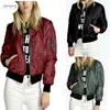 Jackets femininos Spring Autumn 4XL Jacket Women Women Zipper Baseball Uniforme Bombeiro Manga Longa Casaco de cintura larga Outwear