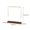 Sieraden zakjes display ketting mode houten basis opslag hanger oorrang hangende rek desktop metalen houder organisator