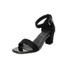 Verkoop Sandalen Dames Dikke Heels Square Toe High Open Toe Toostile Mode voor de Summer Sandal Women 240228
