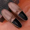 Casual Shoes Handmade Men Shoe Comfortable Walking Boat For Mens Genuine Leather Loafers Man Black Flats