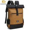 Rucksack Kooger wasserdichte USB -Computer -Rucksäcke Taschen Leichte PU Leder Männer Luxus Roll Top Rucksack für Frauen