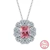 Cloud Pull Jewelry S925 Silver intarsiata 5A Pendente rosa per una piccola collana di fragranze di fascia alta da donna