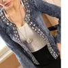 Damesjassen 2024 Aankomst lente antumn denim vintage diamanten casual jas jas voor bovenkleding jeans vrouw 4