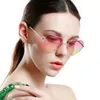 Zonnebril zonnebril dames dames hartvormige snoep zonnebril metaal merk ontwerper mode randloze liefde bril ray heren zonnebril