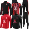 NOUVEAU 2023 2024 AC FOOTBALL TRACK TRACUNT Suite des hommes + Kids Half Zip Long Manchers Pantmand Football Jogging Jogging Tracksuit