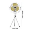 Desktop Air Cooling Circulator med LED Light Portable TripoD Camping Fan USB uppladdningsbar multifunktion 240422