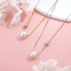 S925 Silber Simple Perlle Halskette für Frauen in Südkorea Kleine und High -End -Runde Perle Neckchain Personalisierte Internet Promi Mode Kragenkette