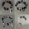 Armreifen Mode Chinesische Stil Feder Schmetterling Anhänger Perlenarmband für Mädchen Frauen Licht Luxusschmuck Accessoires Geschenk