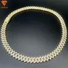 925 Sterling Silber Miami Cuban Link Kette 18K Gold plattiert VVS Moissanit Diamant Kubaner Kette Moissanit Hip Hop Halskette