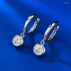 Dangle Earrings 18K Rose Gold Moissanite Diamond Earring Real 925 Sterling Silver Jewelry Engagement Wedding Drop For Women Gift