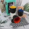 Becher benutzerdefinierte Keramik -Becher -Farbe im Inneren und Handlungsbecher -DIY -Bild po Bild Logo Textgeschenke