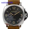 Mens Wrist Watch Panerai Genuine Leather Steel Aço Automático Moda Mecânica Homem de Luxo Men Watches Swiss Watch Black disco