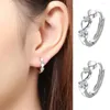 Hoop oorbellen 1Pair vrouwen Rhinestones Huggie mode sieraden hartvormige jubileum elegante kraakbeen geschenken verjaardag klassieker