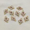 Chegada 15x12mm 50pcs Charme de penas de zircônia cúbica para colar de colar de colar artesanal Acessórios DIY JUSEWelry GHUSTINGS 240429