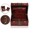 2 stks vintage houten kast sieraden opbergdoos kleine schat kist houten krate kast huis opbergdozen 2103158052215