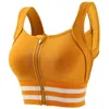 Behas 2024 Front Zipper Sport Bra Dames Running -Proof geen stalen ring verzameld Back Underwear Fitness Quick Drying Yoga Vest