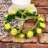 Dekorative Blumen Schaum Rosenblume Kronen Hochzeit Braut Girlandkranz Künstliche Haarbänder Kopfschmuck für Frauen Mädchen Party Dekoration