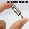 New 1/4cm Car Vehicles Radio Stereo ISO To Din Silver Aerial Antenna Mast Adaptor Connector Alloy Aerial Plug