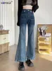 Jeans femminile vintage ad alta vita chic flare women skinny casual universi