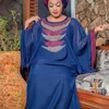 Vêtements ethniques Vêtements africains pour femme en mousseline de mousseline diamant robe musulmane Kaftan Party Abaya Turkey Dubai Prayer Robe