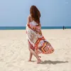 マントルビーチスカーフ夏のエスニックスタイル観光シミュレーションシルク日焼け止めケープビッグショール女性のプリントマントマントレディP6
