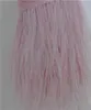 10 yards rose clair autruche Plume Trimage Fringe Trime de plumes sur l'en-tête de satin 56 pouces de largeur pour le décor robe2459574