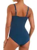 Frauen Badebekleidung ein Stück Badeanzug für Frauen Badekontrolle Badeanzüge Push Up Poleded Wrap über Vintage -Anzug Beach Pool