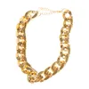 Abbigliamento per cani 1pc 27/35/45 cm Pet Cat Gold Necklace Collar Gold Plastic Chain Gift Decoration Regalo per combattere gioielli PO