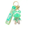 Colorful Crystal Bear Keychain Doll Acrylic Keychain Bag Doll Cute Cartoon Couple Pendant