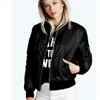 Jackets femininos Spring Autumn 4XL Jacket Women Women Zipper Baseball Uniforme Bombeiro Manga Longa Casaco de cintura larga Outwear