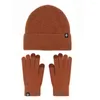 Berets Hat Glove Set heren winter gebreide touchscreen handschoenen handschoenen zachte dikke slijtvaste koude weeraccessoires voor mannen