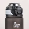 Butelki z wodą 1L Sport Bottle wyciekając gradient Matte Motywacyjne picie na zewnątrz i fitness