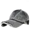 Ball Caps 2024 Fashion Denim Wash Do Old Vintage Baseball Cap Lady Hiphop Snapback Hat Men Big Size Sun 55-62cm