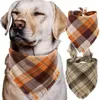 Appareils pour chiens Double couche Plaid Scarf Fashion Bandanas de style britannique pour les petits chiens moyens labrador Golden Retriever Neckerchief