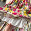 Jupes onalippa peinture à l'huile vintage jupe imprimée taise élastique Puffle florale style français une ligne sweet women vêtements