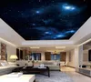 Murais de papel de parede de teto quarto de quarto decoração de teto de mural fantasia bela estrela teto mural5685804