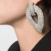 Boucles d'oreilles ACCESSOIRES DE BIEAUX RETRO STYLE FULLE DIAMOND CRISTALLE FORME CLIP d'oreille pour les fêtes et cadeaux pour femmes