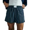Shorts maschile da uomo Scher Summer Stripe Pants Short Welband Sleep Pajama Streetwear