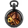 Карманные часы аниме Genshin Impact na wei yaquartz Watch для женщин мужчины черное ожерелье Уникальные подвесные часы -цепи подарочные аксессуары