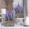 Decoratieve bloemen Mefier nep kunstmatige lavendel 10 bundelplanten bruidshoofdboeket boeket patio veranda indoor outdoor home decoraties