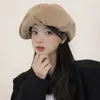 Berets La version coréenne de Star Design for Women Spring and Summer Sweet mignon show face small cloud sboy chapeaux