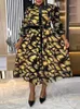 Roupas étnicas Dashiki Africano Turquia Vestidos de impressão elegantes Vestido de festa de casamento 2024 Robe de primavera Africaine Femme Boubou Dress