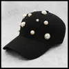 Ball Caps 202405-Shi Ins Chic Designer Pearl Button Lady Baseball Hat Women Women Leisure Visors Cap