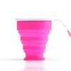 200ML Silicone Folding Cup Drinkware Multifunction Tumblers Retractable Outdoor Travel Camping Water Cups Mug With Lanyard 12 Colors