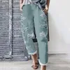 Frauenhose Frühling Blumen Sommer Streetwear Frauen Y2K Stylische übergroße Hosen Kleidung hohe Taille Pocketalon