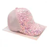 Ball Caps Spring Camping Mesh Baseball Hat confortable Sequins complets pour adolescent